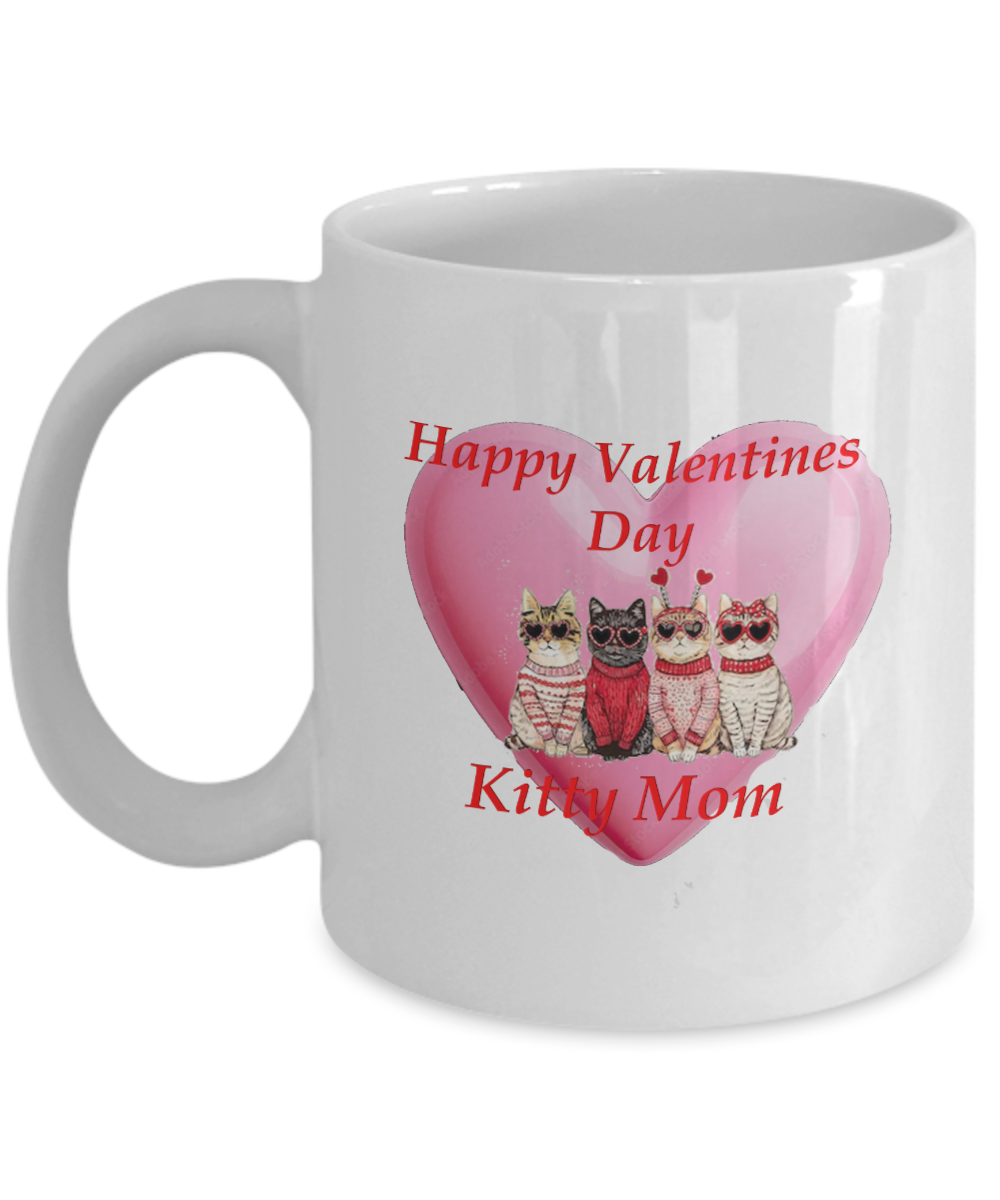 Valentine Cat Mom, Cute Valentine Mom, Happy Valentine Cat Mom, Kitty Valentine Mom