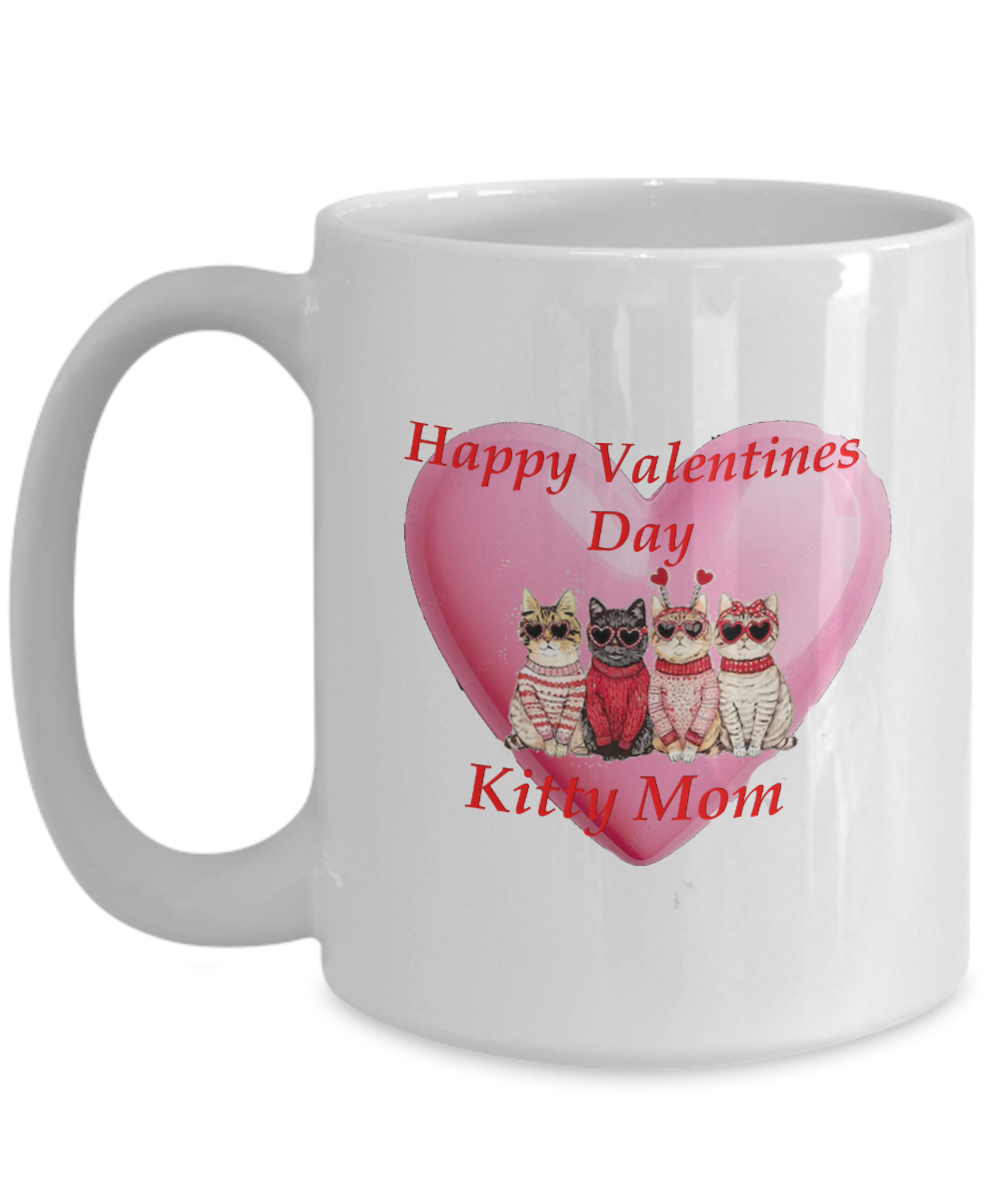 Valentine Cat Mom, Cute Valentine Mom, Happy Valentine Cat Mom, Kitty Valentine Mom