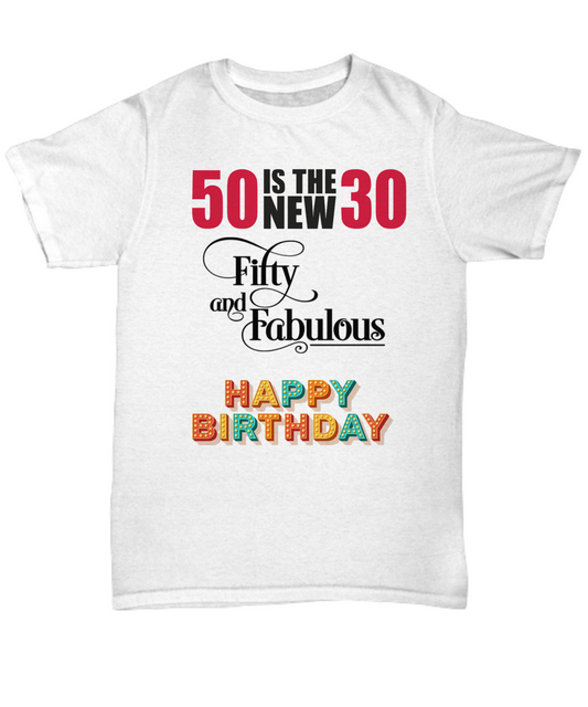 50th Birthday, Happy 50 Birthday, Bday Men or Women, Fabulous 50,